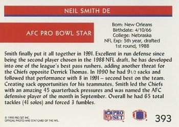1992 Pro Set #393 Neil Smith Back