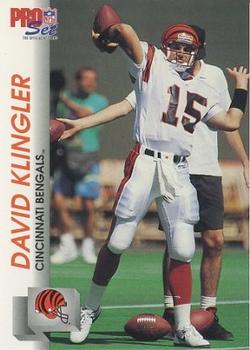 1992 Pro Set #459 David Klingler Front