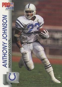1992 Pro Set #526 Anthony Johnson Front