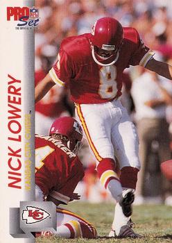 1992 Pro Set #533 Nick Lowery Front