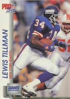 1992 Pro Set #598 Lewis Tillman Front
