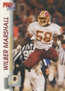 1992 Pro Set #677 Wilber Marshall Front