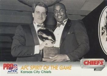 1992 Pro Set #686 Kansas City Chiefs Front