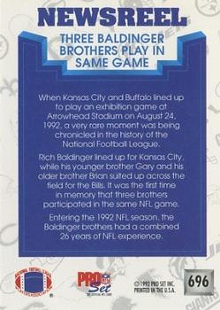 1992 Pro Set #696 3 Brothers in NFL Back