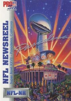 1992 Pro Set #699 Theme Art Super Bowl XXVII Front