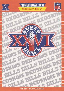 1992 Pro Set #XXVI Super Bowl XXVI Logo Front