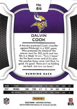 2022 Panini Certified #64 Dalvin Cook Back