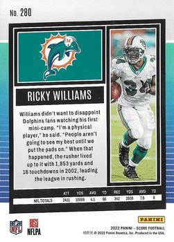 2022 Score - Dots Red #280 Ricky Williams Back
