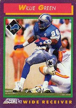 1992 Score #197 Willie Green Front