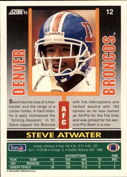 1992 Score #12 Steve Atwater Back