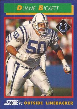 1992 Score #16 Duane Bickett Front