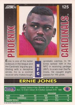 1992 Score #125 Ernie Jones Back