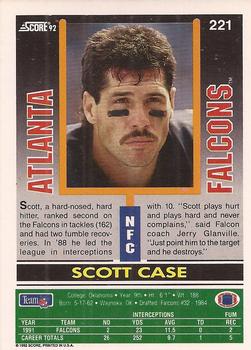 1992 Score #221 Scott Case Back