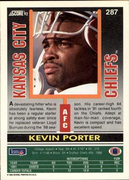 1992 Score #287 Kevin Porter Back