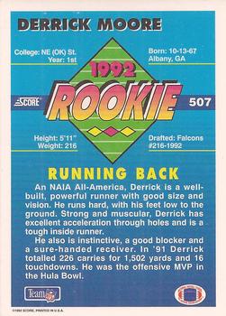 1992 Score #507 Derrick Moore Back