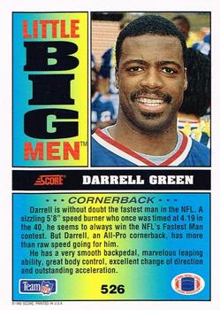 1992 Score #526 Darrell Green Back