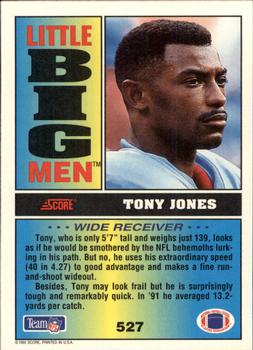 1992 Score #527 Tony Jones Back