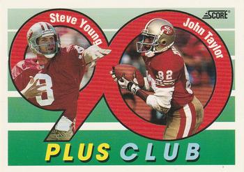 1992 Score #542 Steve Young / John Taylor Front