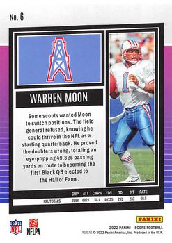 2022 Score - Scorecard #6 Warren Moon Back