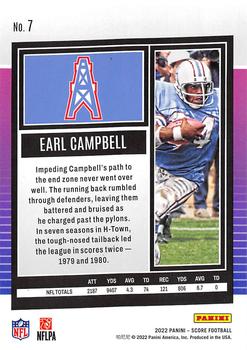 2022 Score - Scorecard #7 Earl Campbell Back