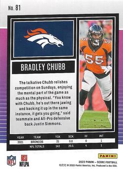2022 Score - Scorecard #81 Bradley Chubb Back