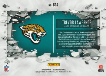 2022 Score - Breakthrough #B14 Trevor Lawrence Back