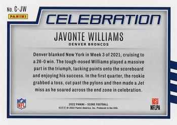 2022 Score - Celebration #C-JW Javonte Williams Back