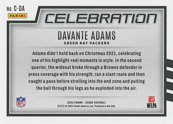 2022 Score - Celebration #C-DA Davante Adams Back