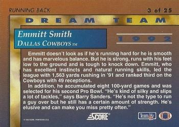 1992 Score - Dream Team #3 Emmitt Smith Back