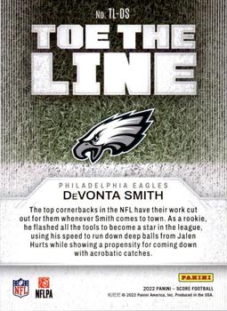 2022 Score - Toe the Line #TL-DS DeVonta Smith Back