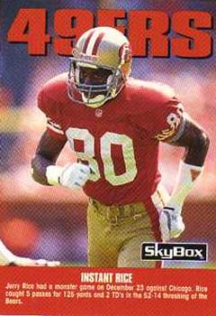 1992 SkyBox Impact #301 Jerry Rice Front