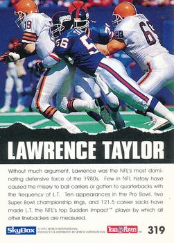 1992 SkyBox Impact #319 Lawrence Taylor Back