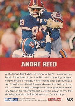 1992 SkyBox Impact - Major Impact #M8 Andre Reed Back