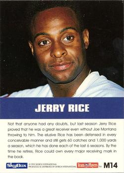 1992 SkyBox Impact - Major Impact #M14 Jerry Rice Back