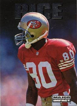 1992 SkyBox Impact - Major Impact #M14 Jerry Rice Front
