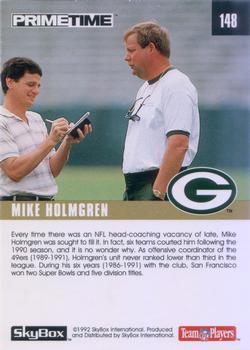 1992 SkyBox Prime Time #148 Mike Holmgren Back