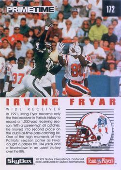 1992 SkyBox Prime Time #172 Irving Fryar Back