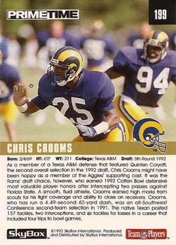 1992 SkyBox Prime Time #199 Chris Crooms Back