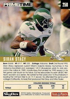 1992 SkyBox Prime Time #250 Siran Stacy Back