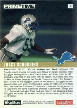 1992 SkyBox Prime Time #031 Tracy Scroggins Back