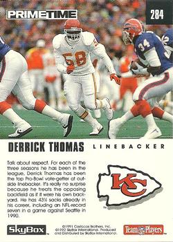 1992 SkyBox Prime Time #284 Derrick Thomas Back