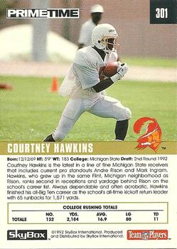 1992 SkyBox Prime Time #301 Courtney Hawkins Back