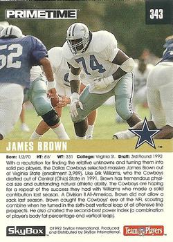 1992 SkyBox Prime Time #343 James Brown Back