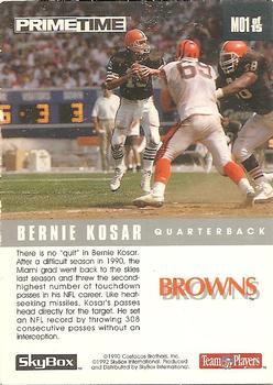1992 SkyBox Prime Time - Poster Cards #M01 Bernie Kosar Back