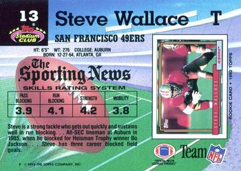1992 Stadium Club #13 Steve Wallace Back