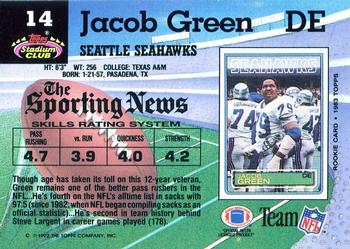 1992 Stadium Club #14 Jacob Green Back