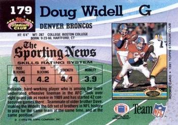 1992 Stadium Club #179 Doug Widell Back