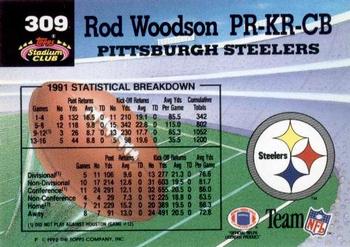 1992 Stadium Club #309 Rod Woodson Back