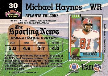 1992 Stadium Club #30 Michael Haynes Back