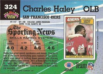 1992 Stadium Club #324 Charles Haley Back